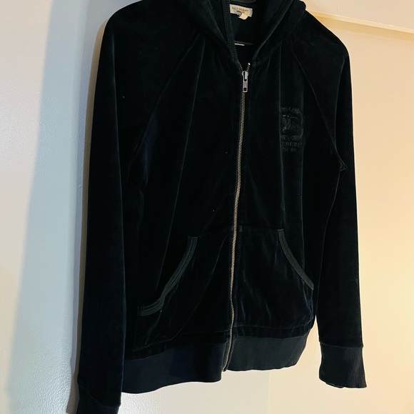 Burberry London Women’s Classic Black Hoodie Activewear Sweater Size L - Picture 2 of 9